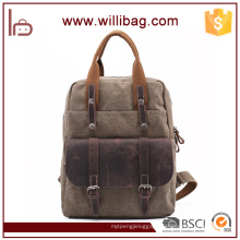 Vintage Durable Canvas Rucksack Briefcase For Mens Backpack